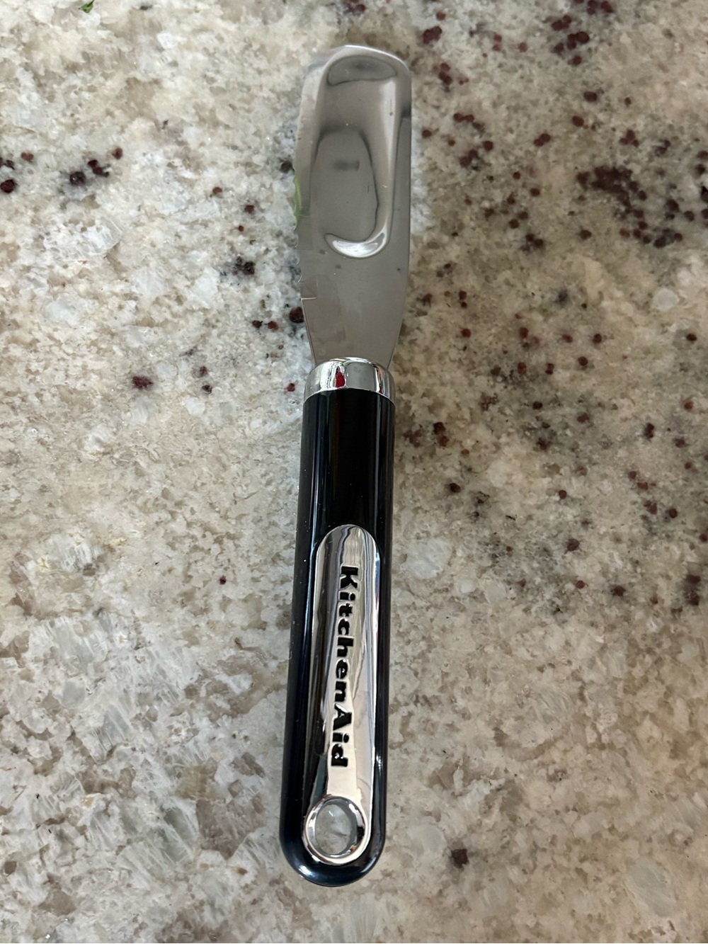 KitchenAid Retired Sandwich Spreader Black Handle Stainless Serrated Tool 9”